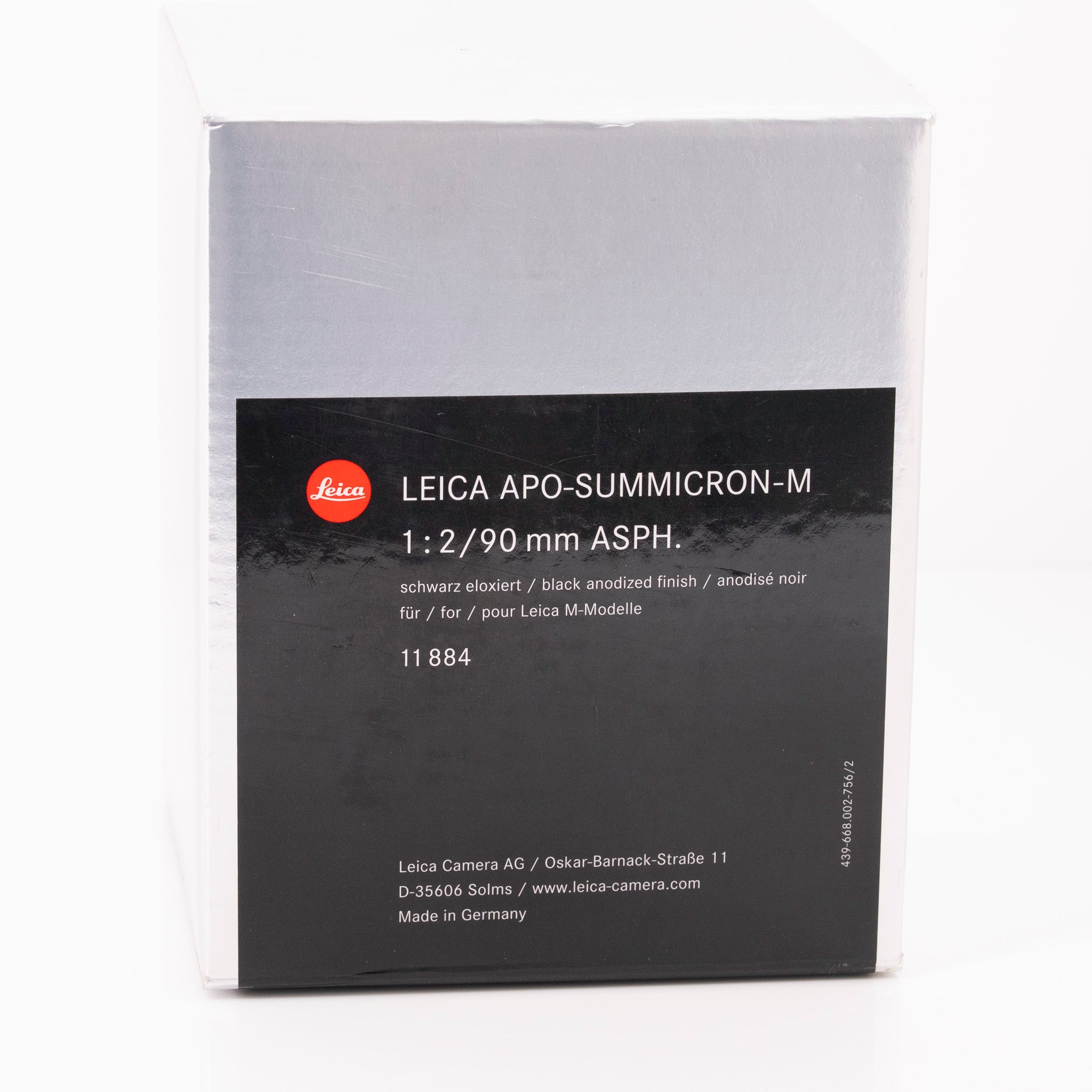 Leica APO-Summicron-M 90mm f/2 ASPH. Lens Black #11884