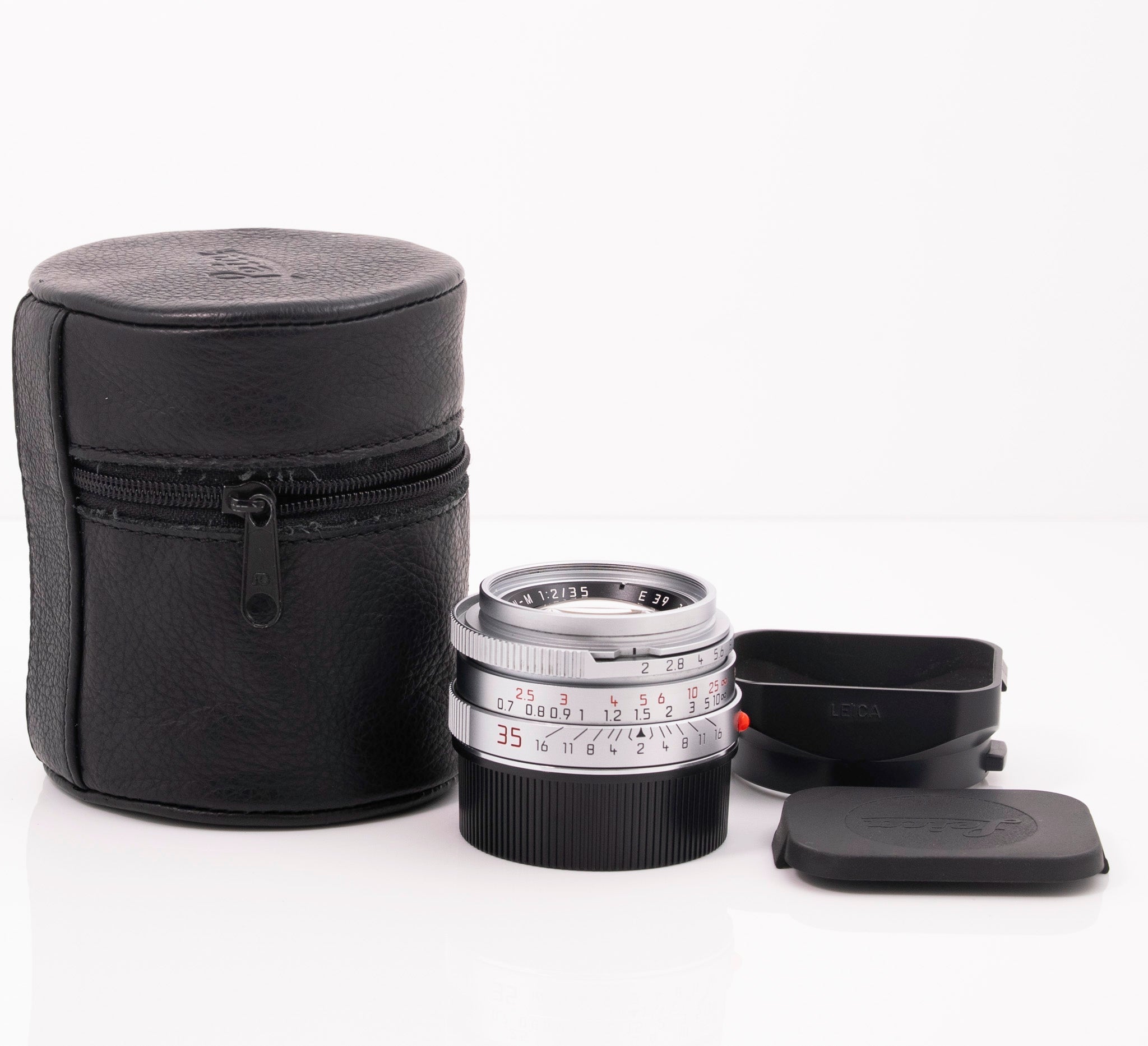 Leica 35mm f/2 Summicron-M Lens Chrome/Silver #11311 (Made in Germany) Used