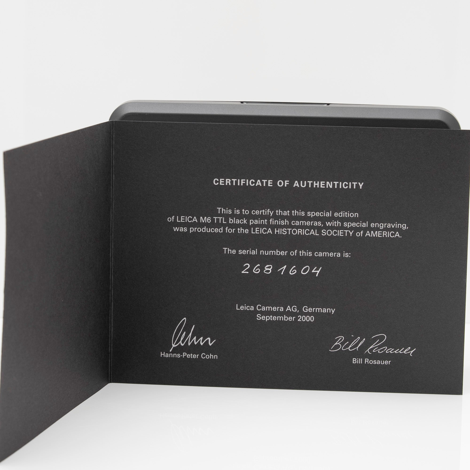 Leica M6 TTL LHSA Black Paint Edition 0.72x Rangefinder Film Camera