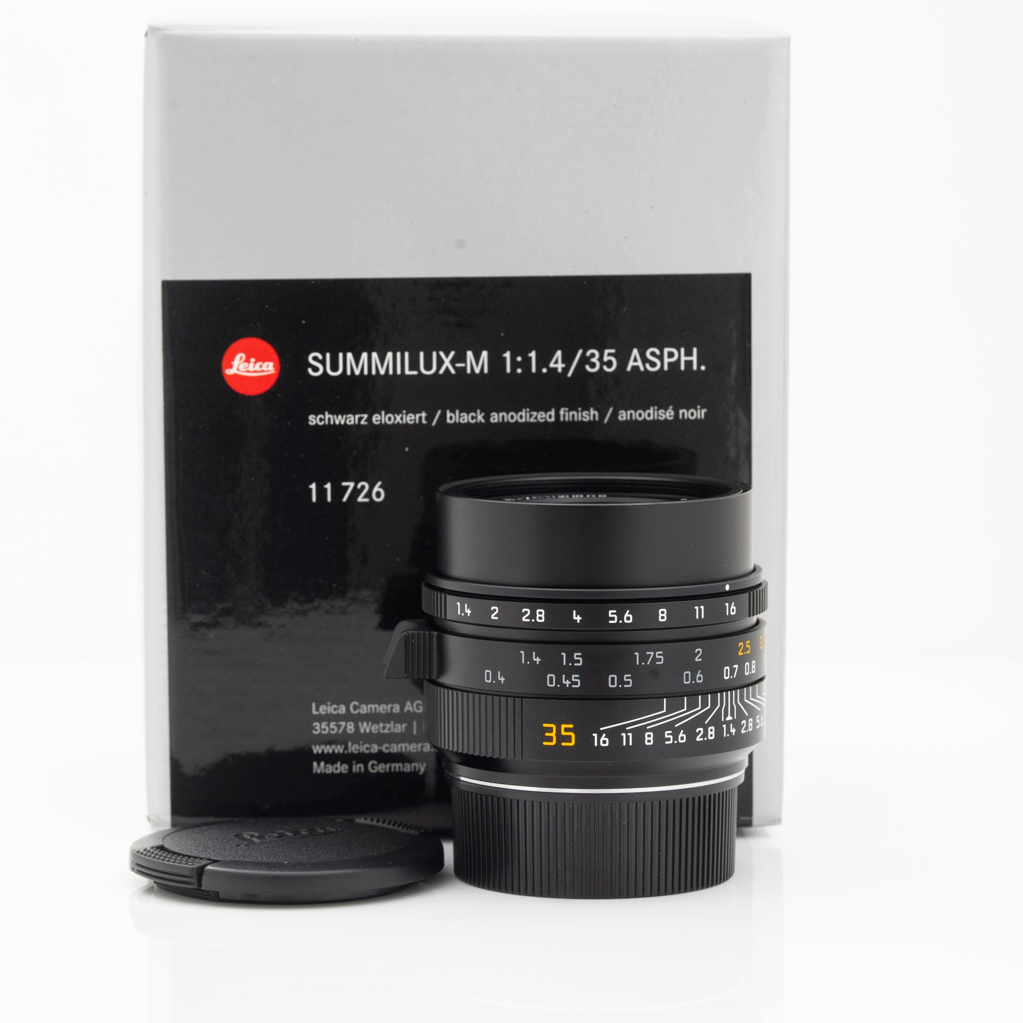 Leica 35mm f/1.4 Summilux-M ASPH Lens, Black #11726 (2022 Version)