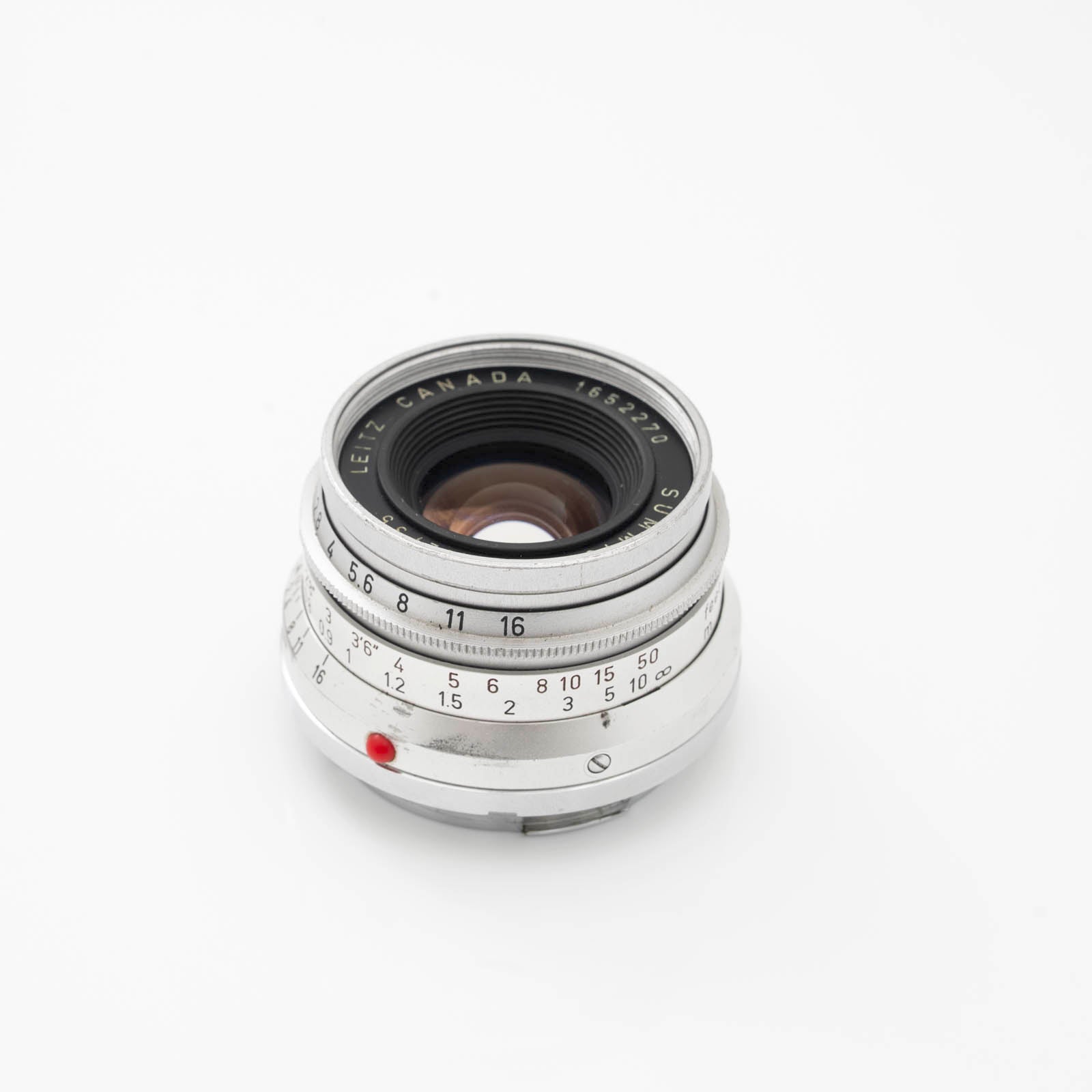 Leica 35mm f2 Summicron Lens 8-Element Leica #11308 CLA'd By DAG, Made in Canada- Used -Excellent